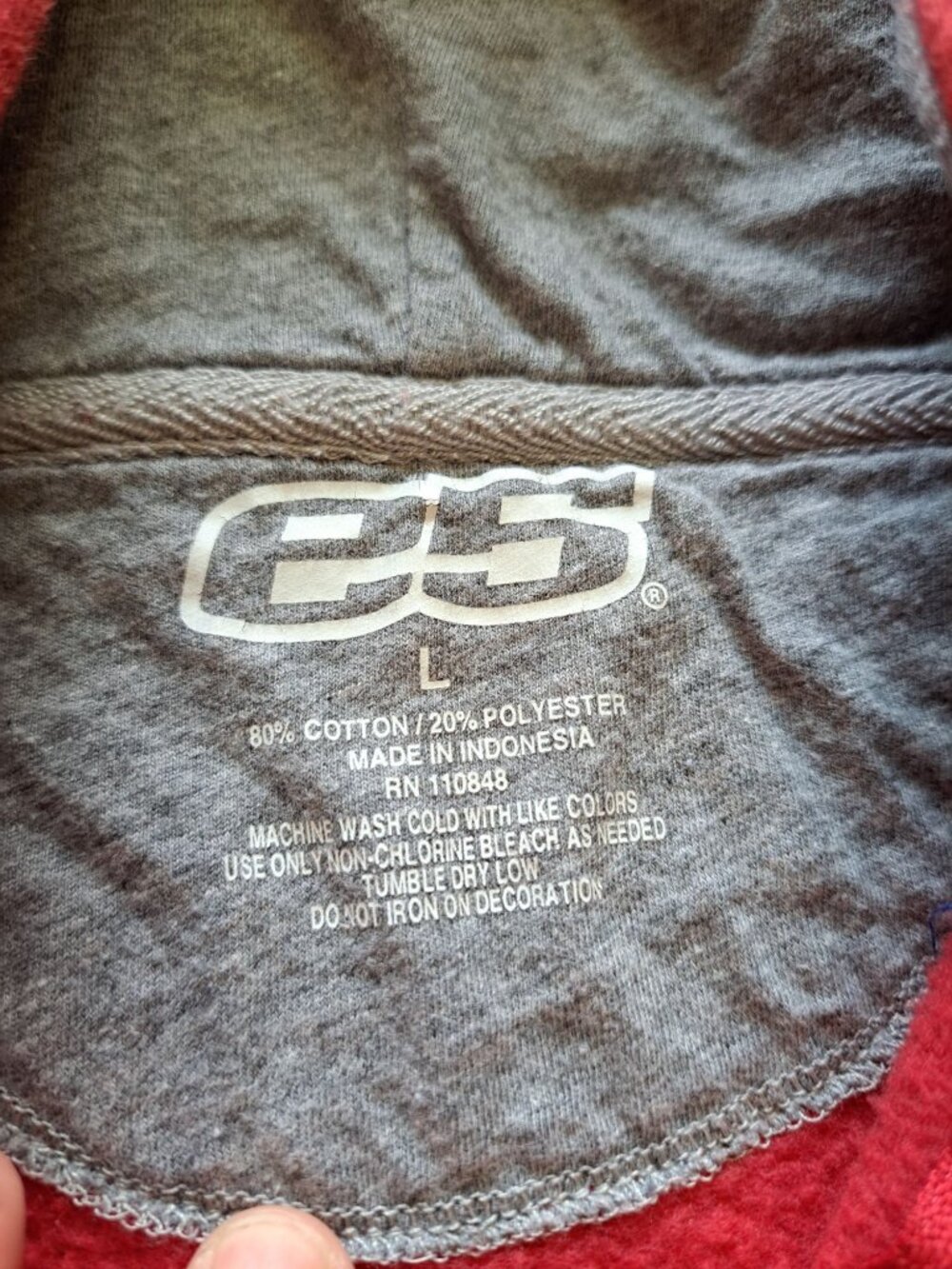 E5 Ball State Cardinals Red Zip-Up Hoodie Sweatshirt Women's L Embroidered - Picture 5 of 9